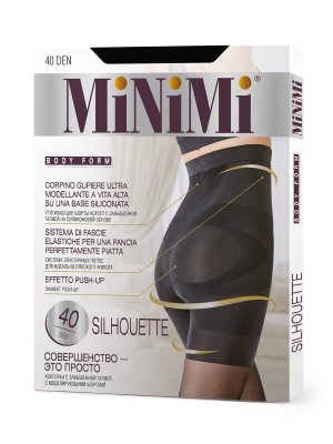 Колготки mini silhouette 40/140 (высокая утяжка шорты) nero MINIMI