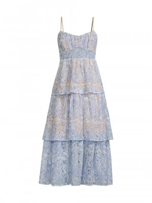 Ярусное кружевное платье-миди Santos , синий LIKELY