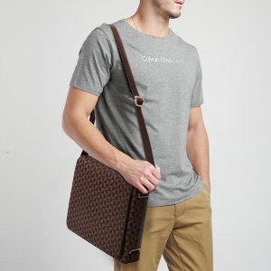 Мужская деловая сумка через плечо, винтажная плечо в клетку, мужской дорожный портфель большой вместимости VIA ROMA