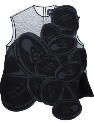 Блузка с прозрачными панелями Xiao Li. Цвет: чёрный