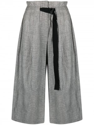 Укороченные брюки палаццо Tela. Цвет: серый