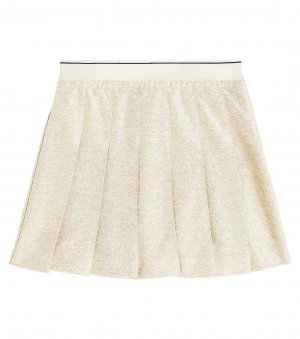 Плиссированная теннисная юбка, белый Brunello Cucinelli