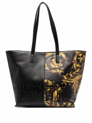 Большая сумка-тоут Regalia Baroque Versace Jeans Couture. Цвет: черный