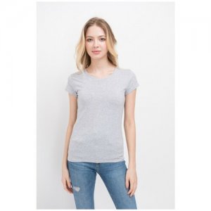 Однотонная футболка из хлопка (7930, серый, размер: 44) Marimay. Цвет: серый