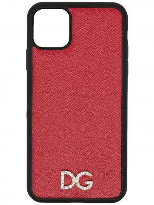 Чехол для iPhone 11 Pro Max с аппликацией Dolce & Gabbana. Цвет: красный