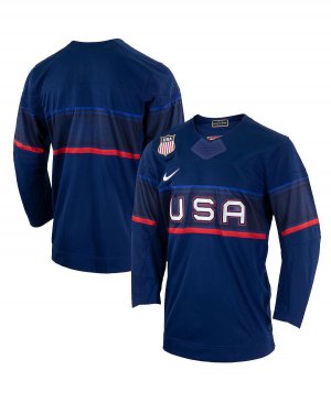 Мужская синяя футболка из коллекции зимних олимпийских игр 2022 года сборной сша по хоккею с мячом , синий Nike