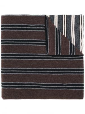 Трикотажный шарф в полоску Antonio Marras. Цвет: коричневый