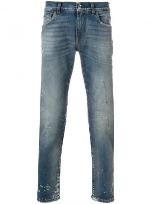 Зауженные джинсы Dolce & Gabbana. Цвет: синий