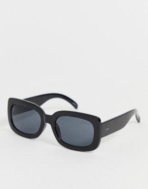 Солнцезащитные очки в толстой квадратной оправе Femme-Черный Selected