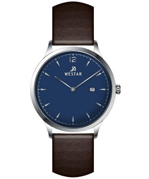 Profile Кожаный ремешок Кварцевые мужские часы с синим циферблатом 50217STN124 Westar