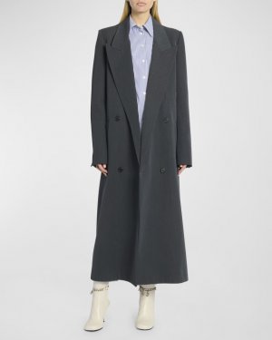 Удлиненное двубортное шерстяное бушлатное пальто JW Anderson