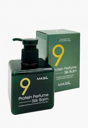 Бальзам для волос Masil 9 Protein Perfume Silk Balm Несмываемый поврежденных волос, 180 мл. Цвет: зеленый