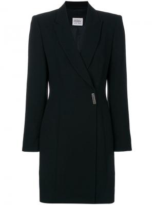 Пальто с потайной застежкой Gianfranco Ferre Vintage. Цвет: черный