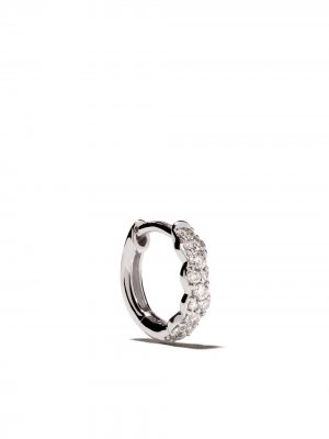 Серьга-кольцо Mini Interstellar из белого золота с бриллиантами Astley Clarke. Цвет: белый
