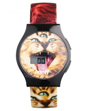 Цифровые часы с котом Neff. Цвет: мульти