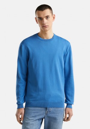 Вязаный свитер CREW NECK United Colors of Benetton, цвет blue Benetton