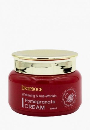 Крем для лица Deoproce Whitening & Anti-Wrinkle Pomegranate Cream, 100ml. Цвет: белый
