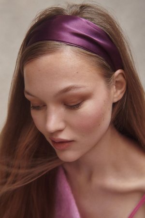 Повязка на голову Bardot атласная, фиолетовый Room Shop