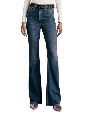 Расклешенные джинсы Casey с высокой талией Rag & Bone, цвет Corso bone