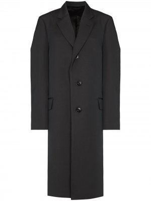 Однобортное пальто Lemaire. Цвет: серый