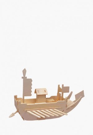 Конструктор Мир деревянных игрушек Весельная лодка. Цвет: бежевый