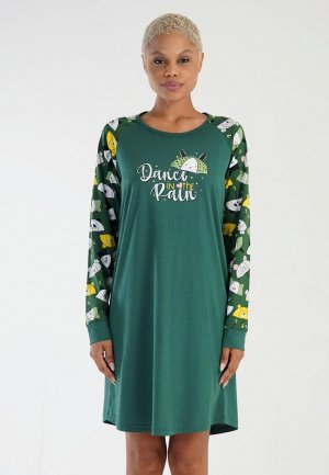 Платье домашнее Vienetta. Цвет: зеленый