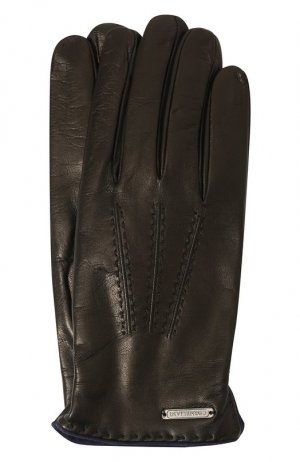 Кожаные перчатки Corneliani. Цвет: чёрный