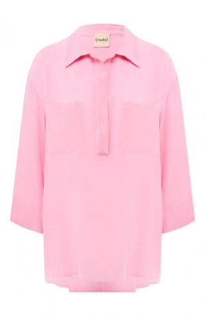 Шелковая блузка Nude. Цвет: розовый
