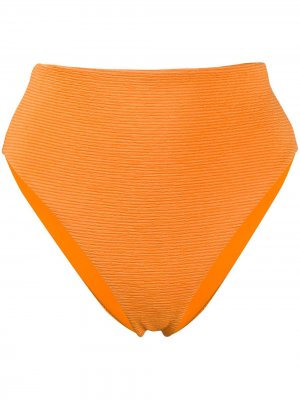 Фактурные плавки бикини с завышенной талией Mara Hoffman. Цвет: оранжевый