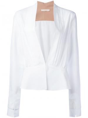 Блузка со сборками Ssheena. Цвет: белый