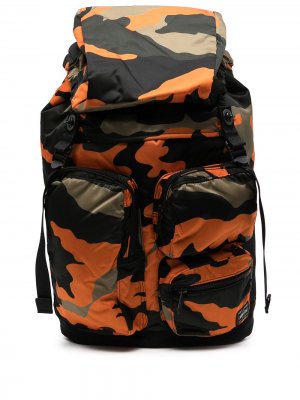 Рюкзак с камуфляжным принтом и карманами Porter-Yoshida & Co.. Цвет: оранжевый