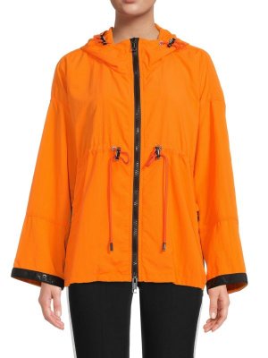 Куртка-ветровка с капюшоном и шнурком Bright orange Burberry