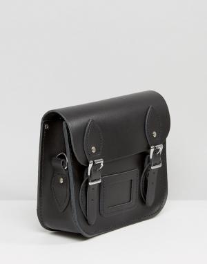 Небольшая сумка сэтчел с заклепками на ремешке Leather Satchel Company. Цвет: серебряный