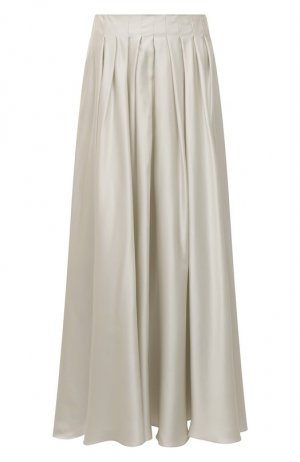 Шелковая юбка Giorgio Armani. Цвет: кремовый