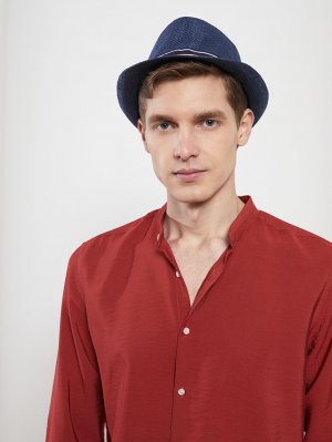 Мужская соломенная шляпа Fedora с окантовкой LCW Accessories