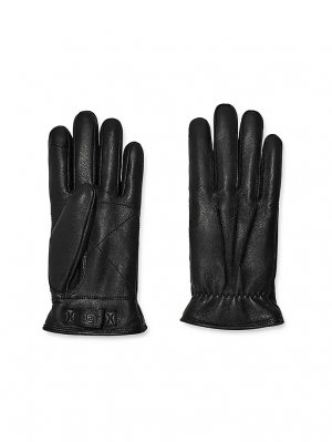 Кожаные перчатки M с 3 точками Ugg, черный UGG