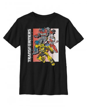 Детская футболка с плакатом группы Трансформеры: восстание зверей для мальчиков , черный Hasbro