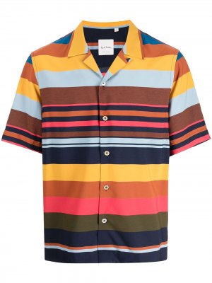 Рубашка в стиле колор-блок с короткими рукавами PAUL SMITH. Цвет: разноцветный