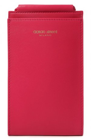 Кожаный чехол для iPhone Giorgio Armani. Цвет: розовый