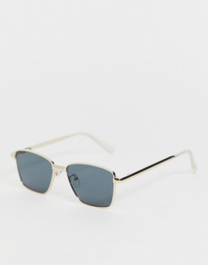 Квадратные очки в синей оправе -Синий Le Specs