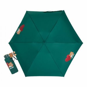 Мини-зонт , зеленый MOSCHINO. Цвет: зеленый/зелeный