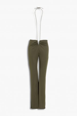 Расклешенные брюки из джерси со сборками , серо-зеленый Dion Lee