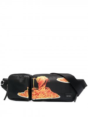 Поясная сумка с принтом Spaghetti PAUL SMITH. Цвет: черный