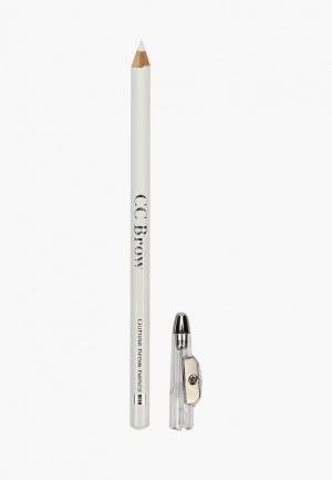 Карандаш для бровей CC Brow Контурный Outline pencil, цвет 10 (белый). Цвет: прозрачный