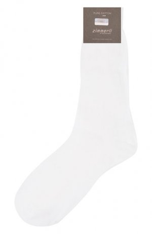 Хлопковые носки Zimmerli. Цвет: белый