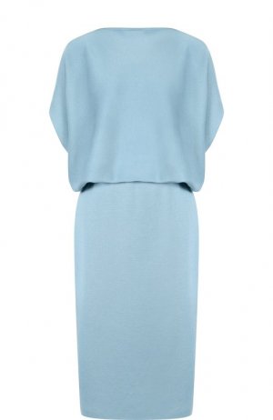 Вязаное платье из смеси шелка и кашемира без рукавов Tse. Цвет: голубой