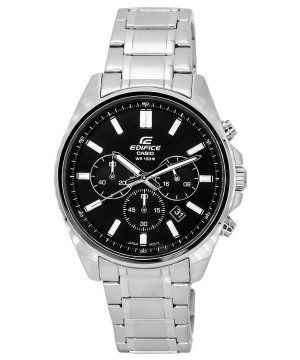 Edifice Standard Chronograph Кварцевые мужские часы из нержавеющей стали с черным циферблатом EFV-650D-1A 100M Casio