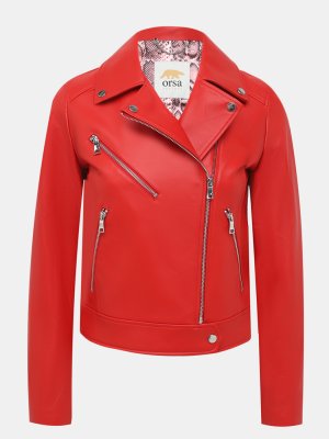 Кожаные куртки ORSA Couture. Цвет: красный