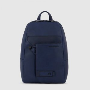 Рюкзак , фактура гладкая, синий PIQUADRO. Цвет: синий