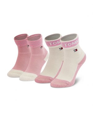 Комплект из 2-х высоких детских носков , розовый Tommy Hilfiger